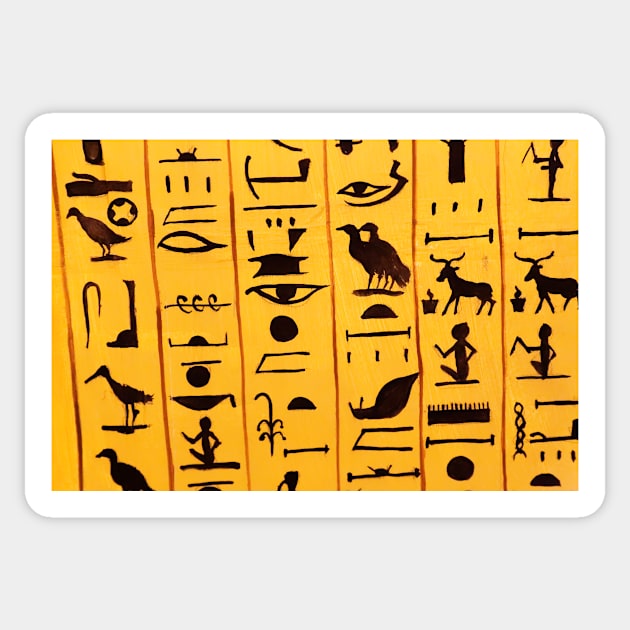 Egyptian hieroglyphs Sticker by SHWILDLIFE